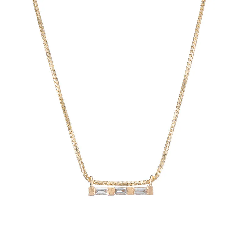 3 Baguette Necklace