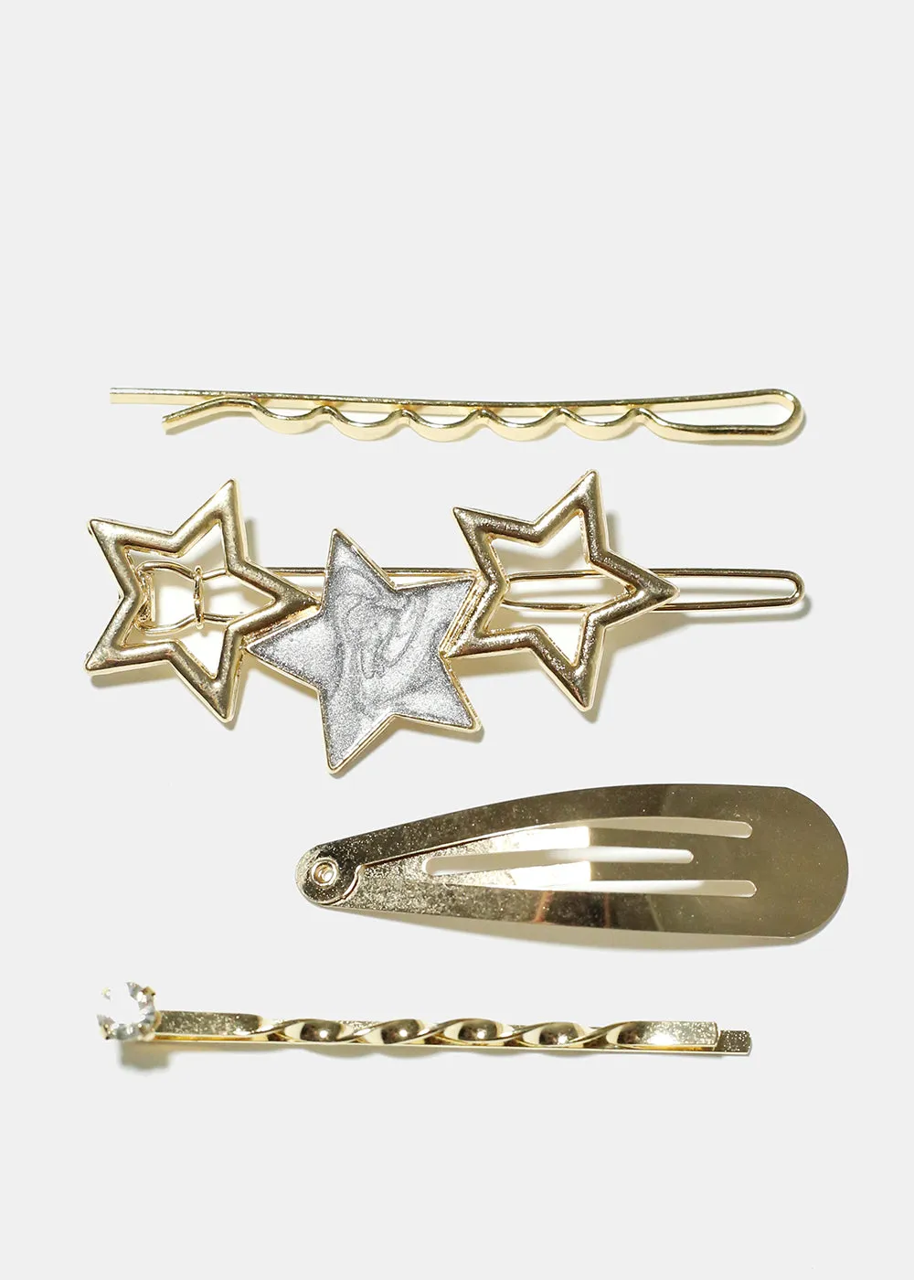 4 Piece Star Hair Clip Set