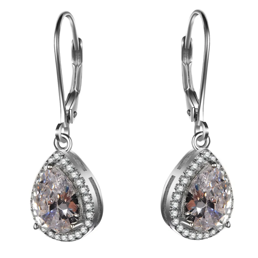 925 Silver CZ Drop Earring