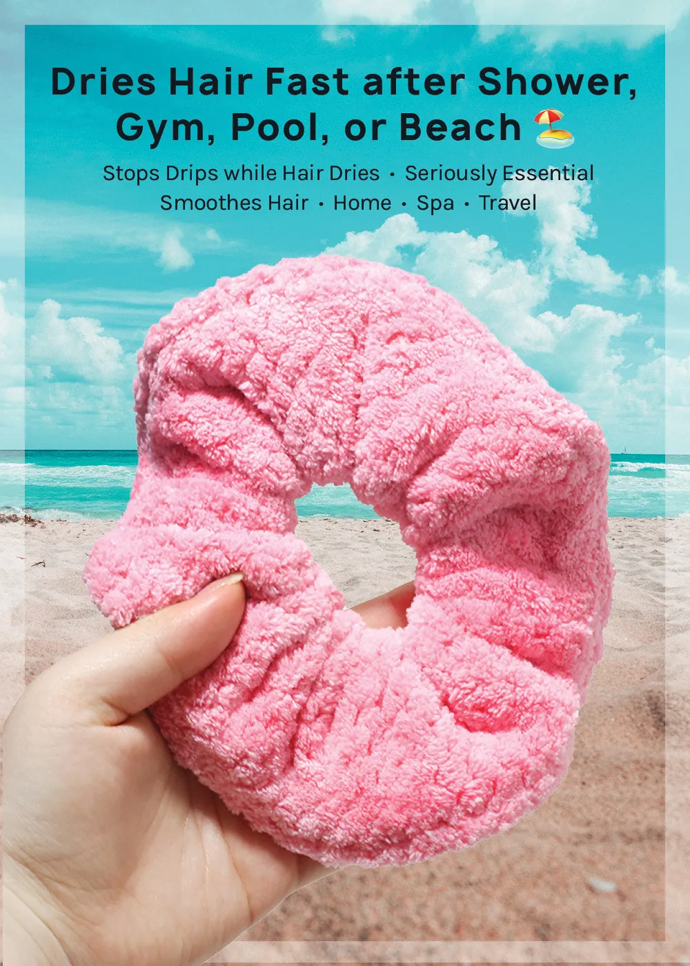 A  Microfiber Hair Towel Scrunchie