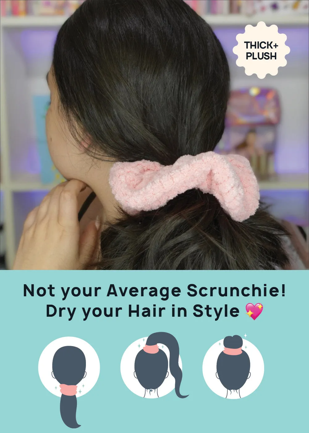 A  Microfiber Hair Towel Scrunchie