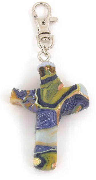 Abalone Clay Cross Clip