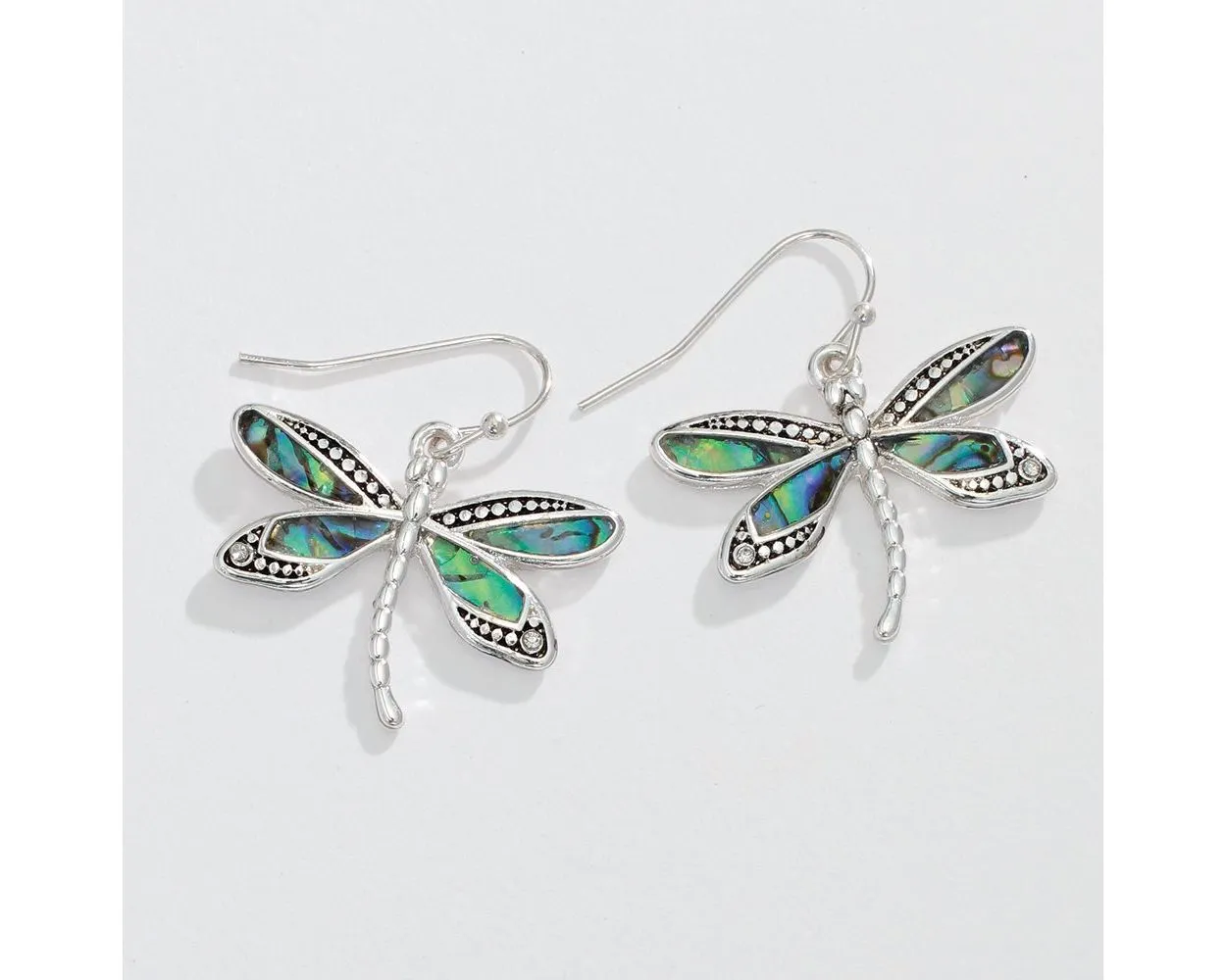 Abalone Dragonfly Earrings