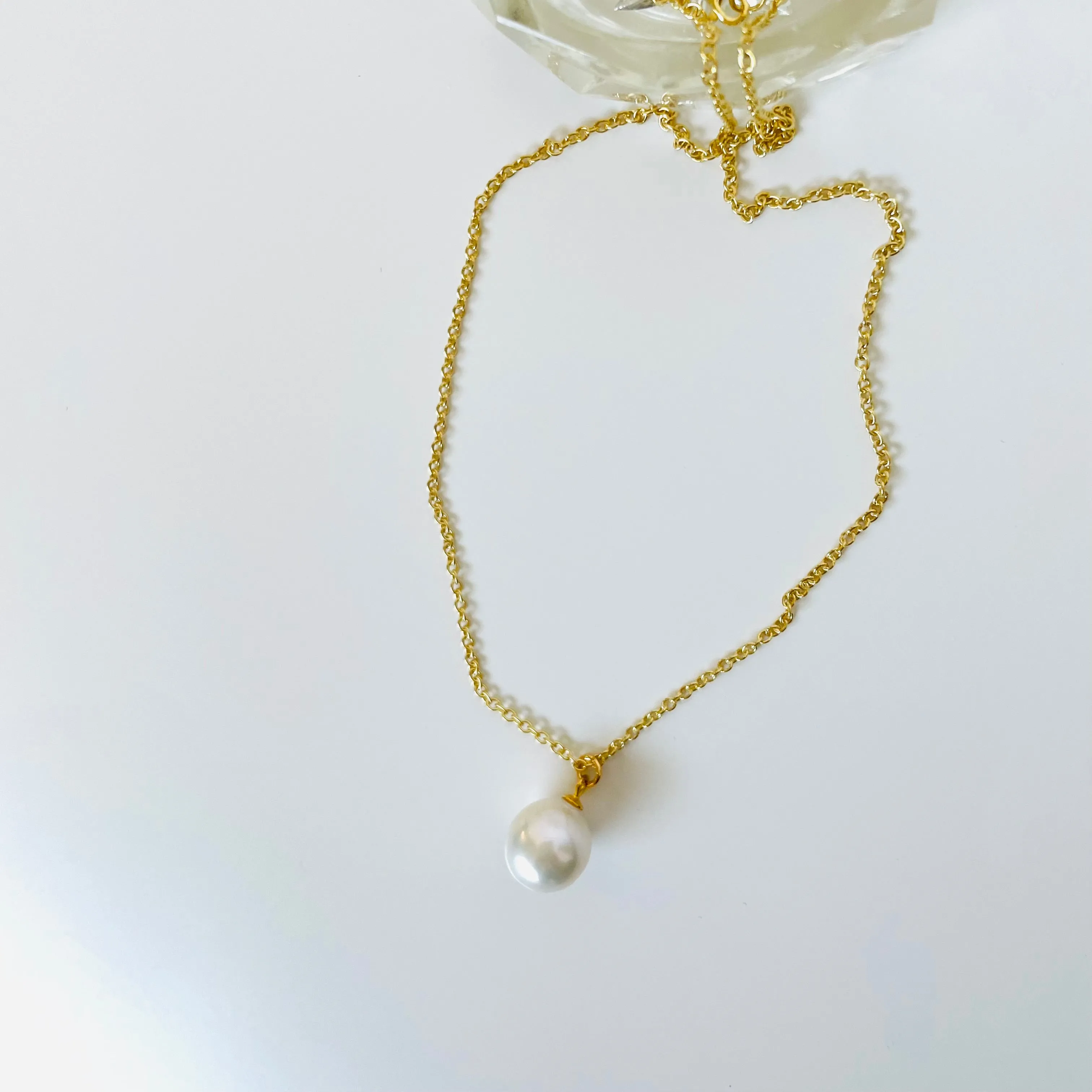 Abigail Drop Pearl Pendant