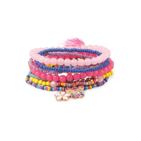 Accessorize London Girl's Flower Bangle Bracelet Pack