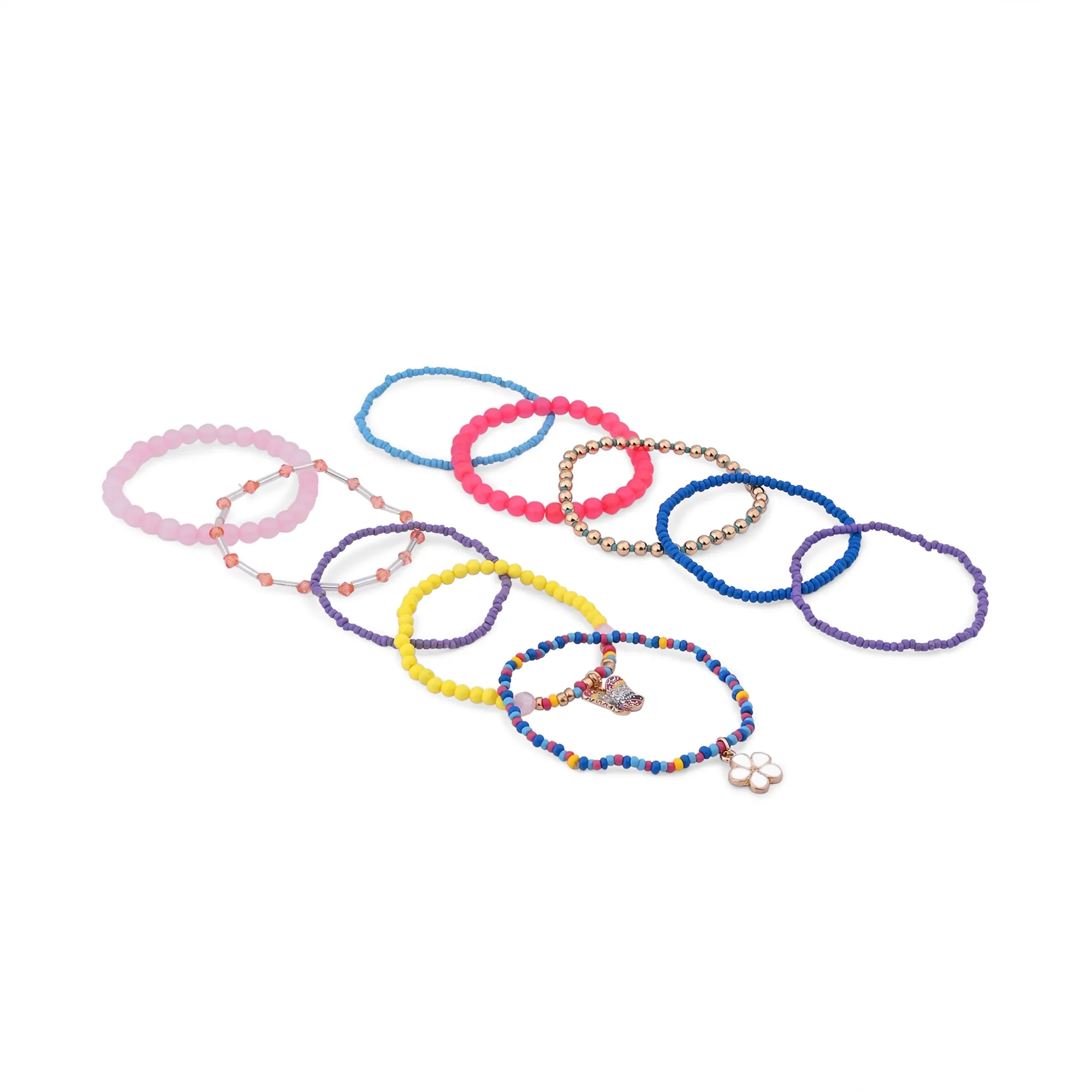 Accessorize London Girl's Flower Bangle Bracelet Pack