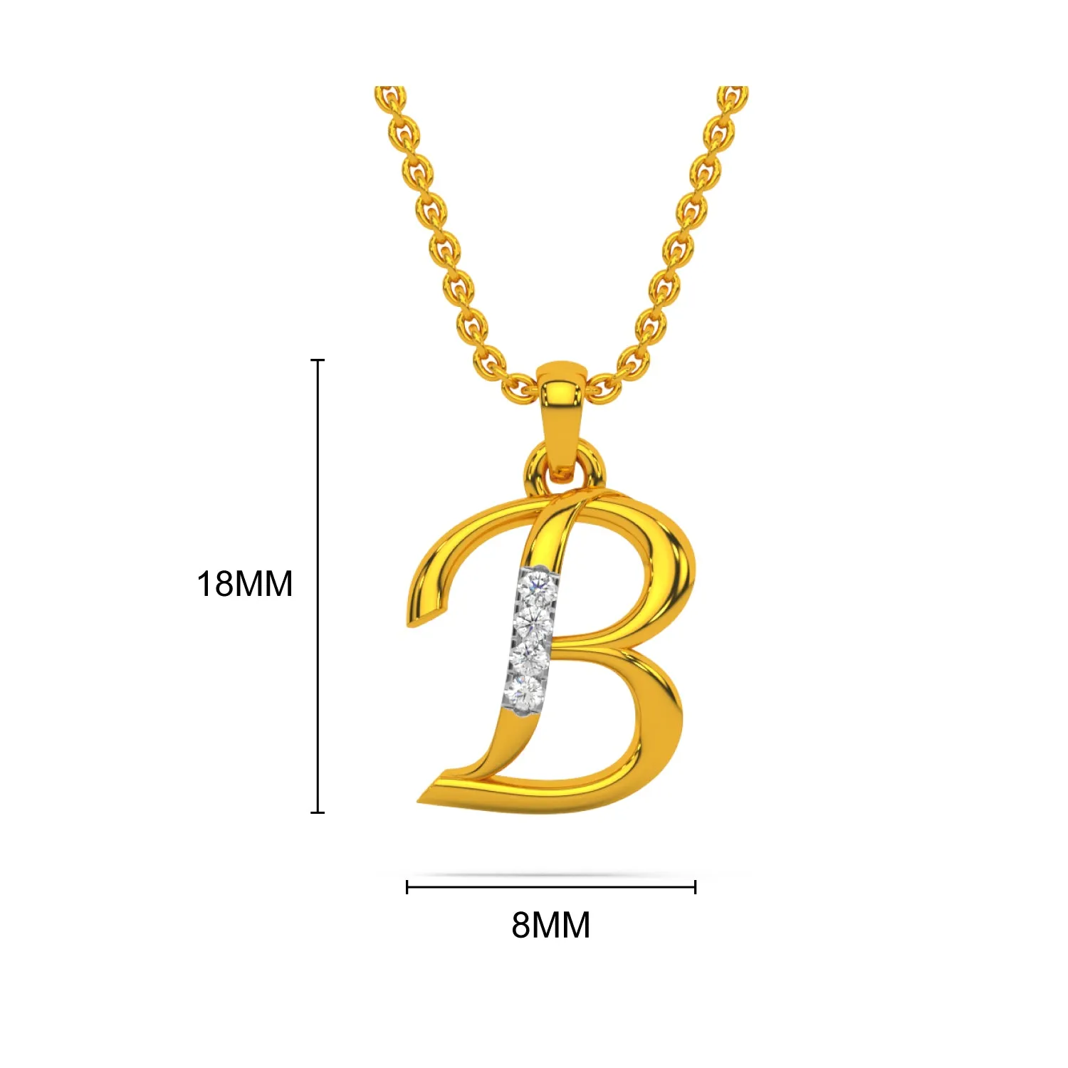 Alphabet B  Unisex Pendant