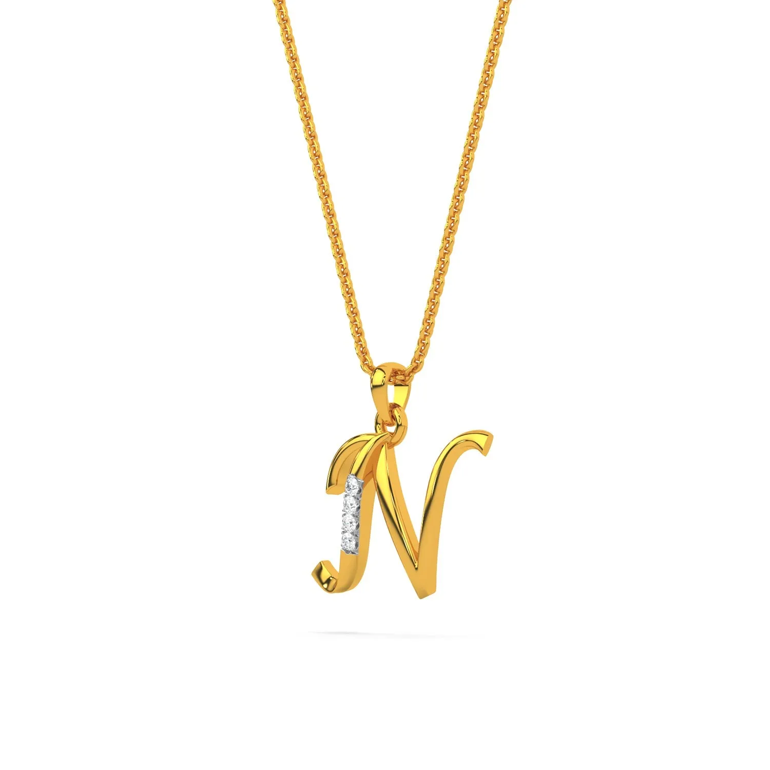 Alphabet N  Unisex Pendant