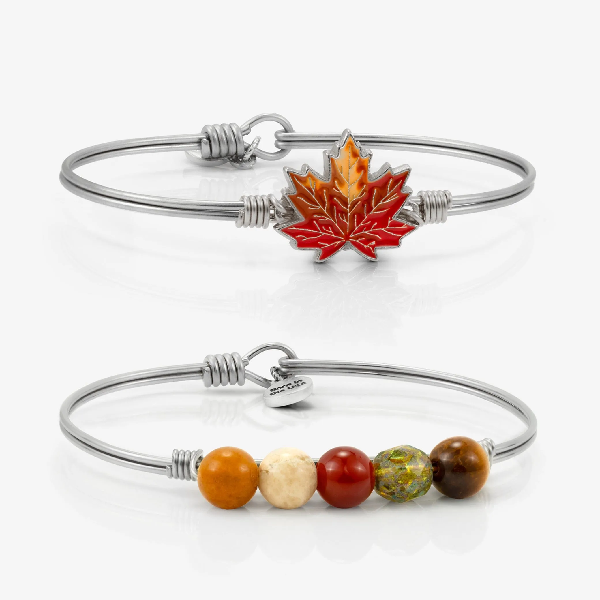 Autumn Daze Maple Leaf Bangle Set