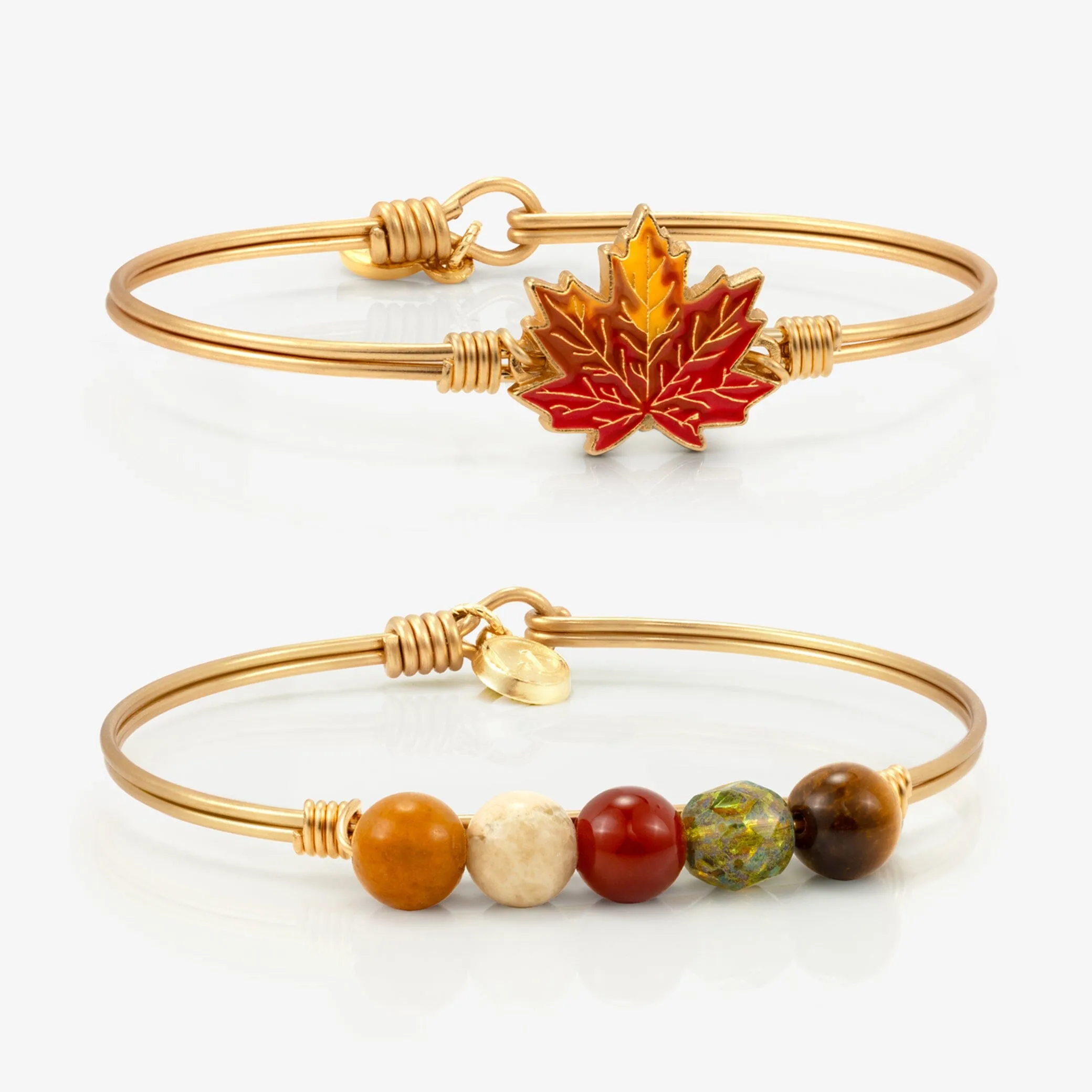 Autumn Daze Maple Leaf Bangle Set