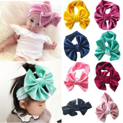 Baby Girls Velvet Bow Headband