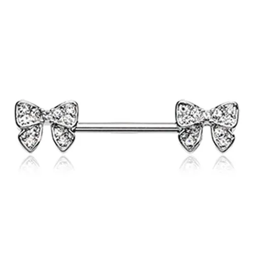 Bow-Tie Nipple Barbell Ring