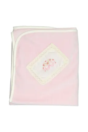 Bow Velour Baby Girl's Blanket