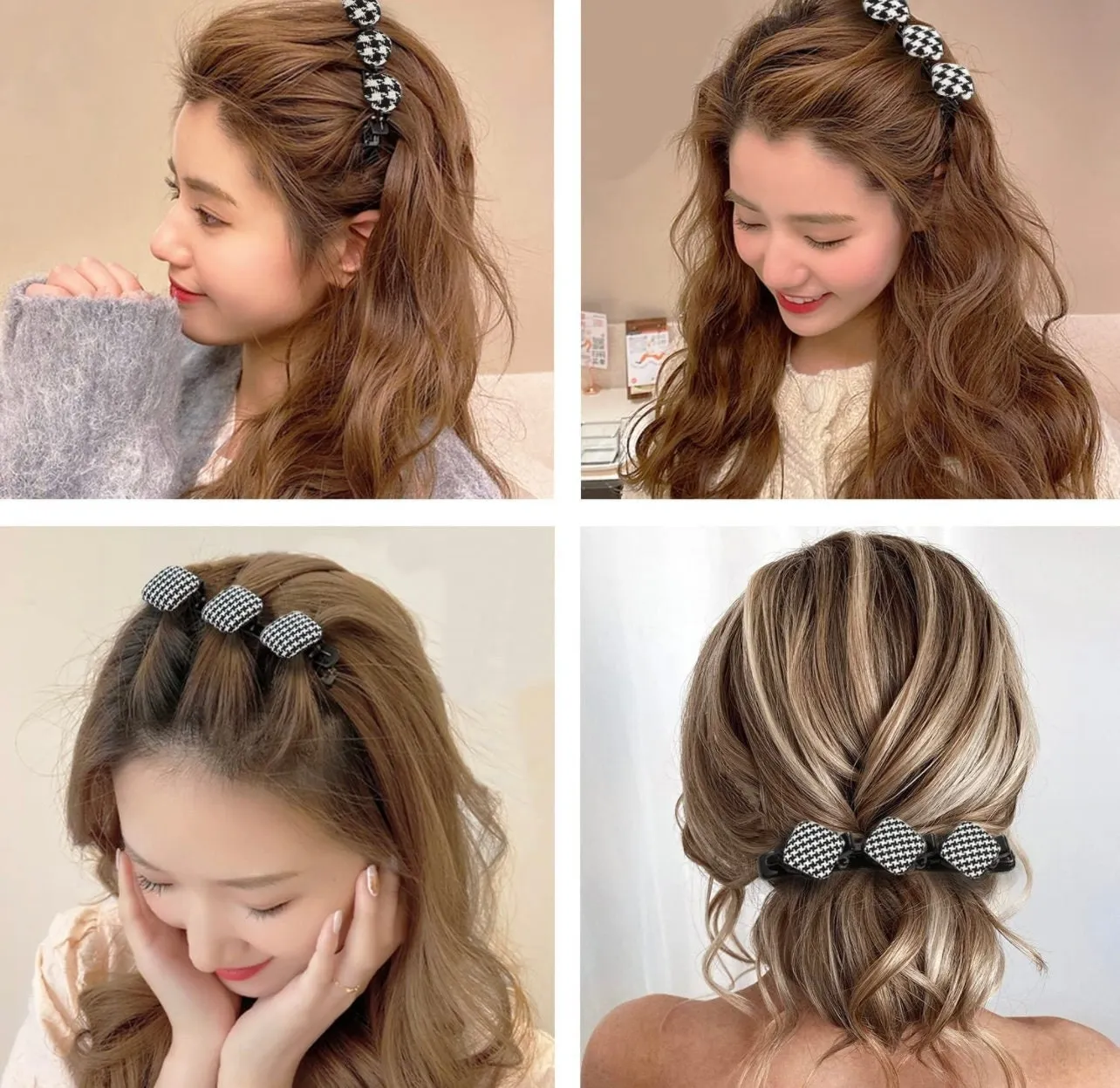 Braided Hair Clips for Women and Girls, Easily Braided Hair Clips Hair Bands,Fablic Braided Hair Clips