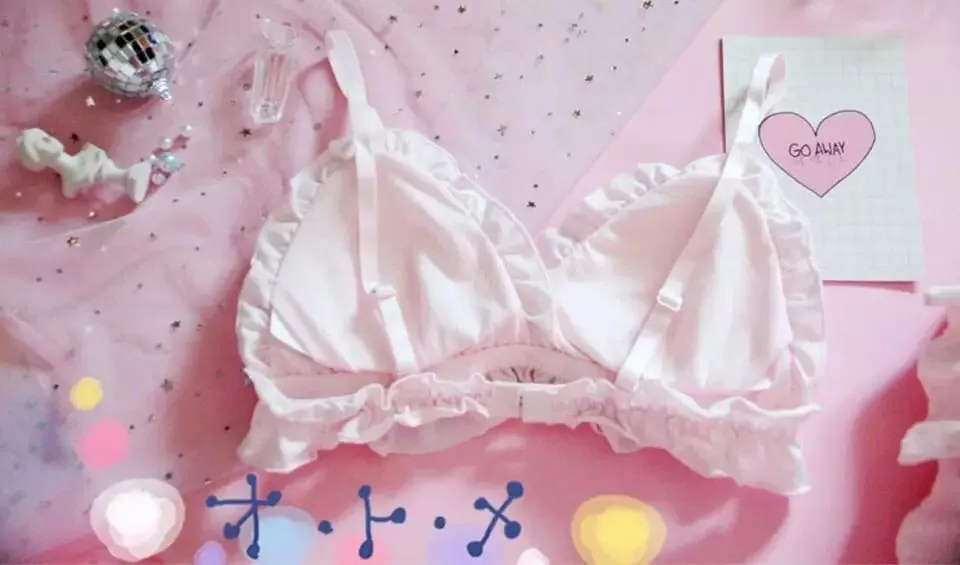 Bunny Ear Kawaii Nymphet Ruffle Lolita Lingerie Set