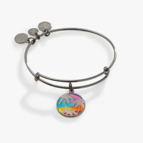 Caribbean Palm Tree Charm Bangle Bracelet