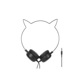 Cat Ear Wired Headphones Model：106(Black)