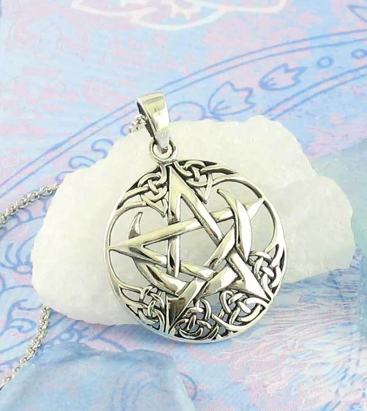 Celtic Moon Pentacle Pendant