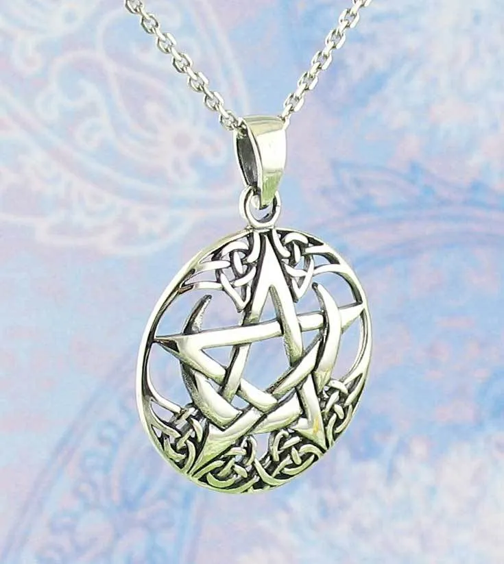 Celtic Moon Pentacle Pendant