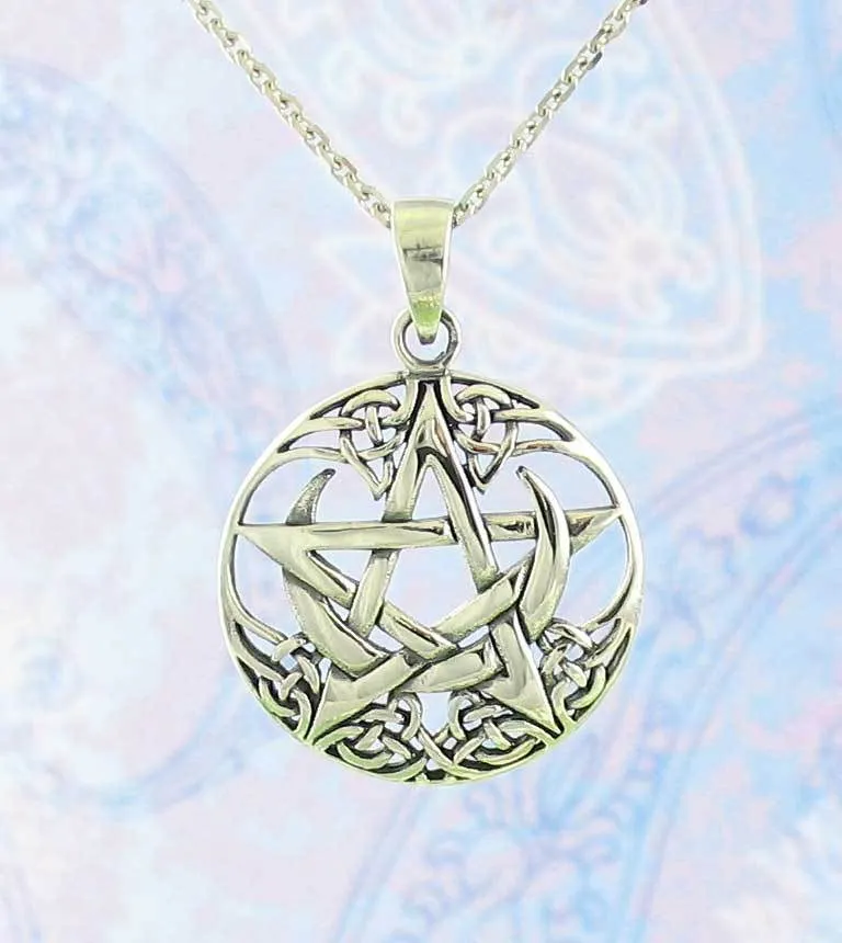 Celtic Moon Pentacle Pendant