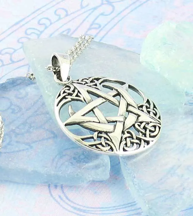 Celtic Moon Pentacle Pendant