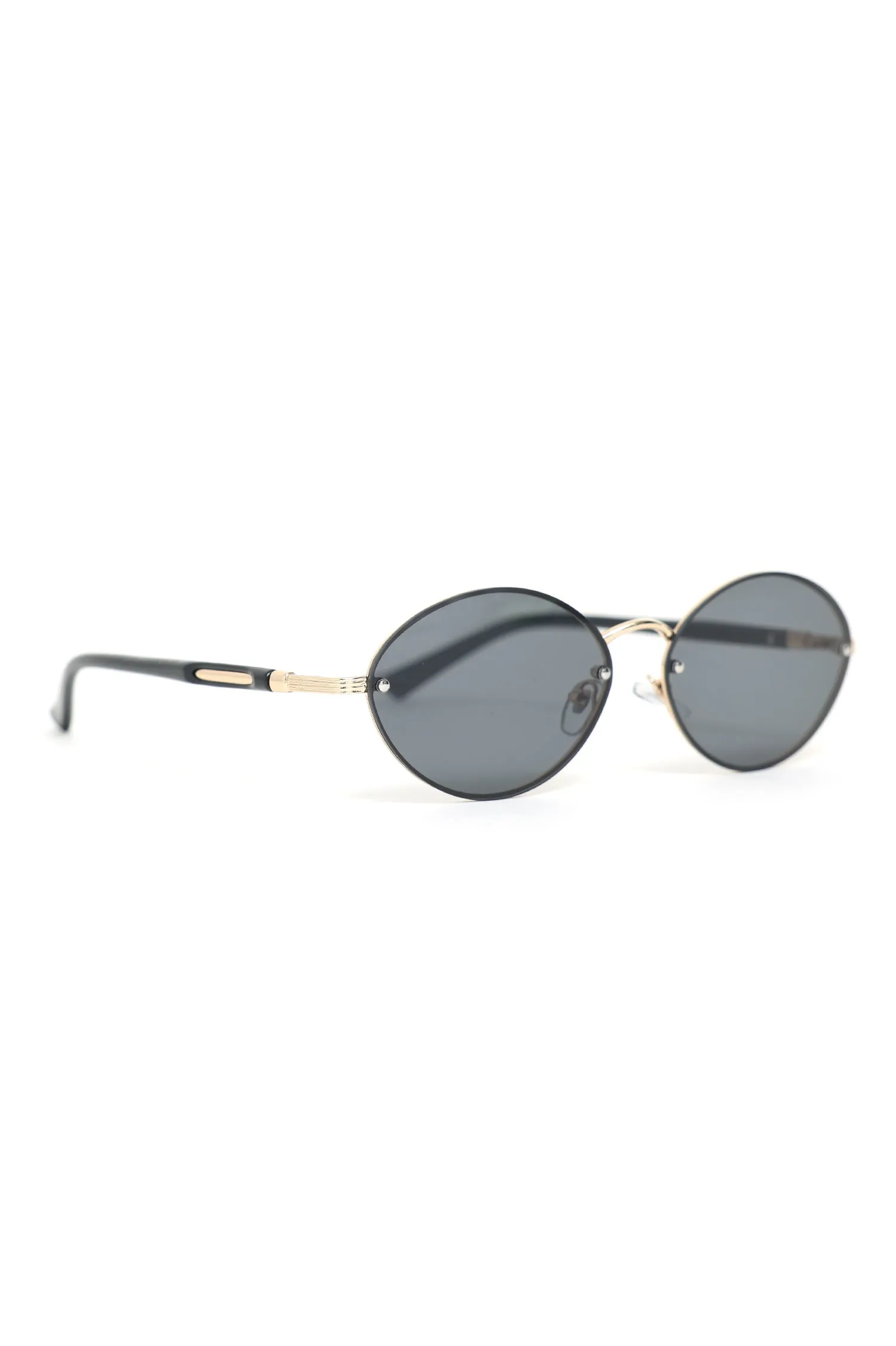 CLASSIC OVAL SUNGLASSES-BLACK