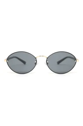 CLASSIC OVAL SUNGLASSES-BLACK