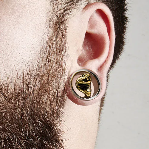 Cobra Snake Screw Fit Flesh Tunnel Ear Plug