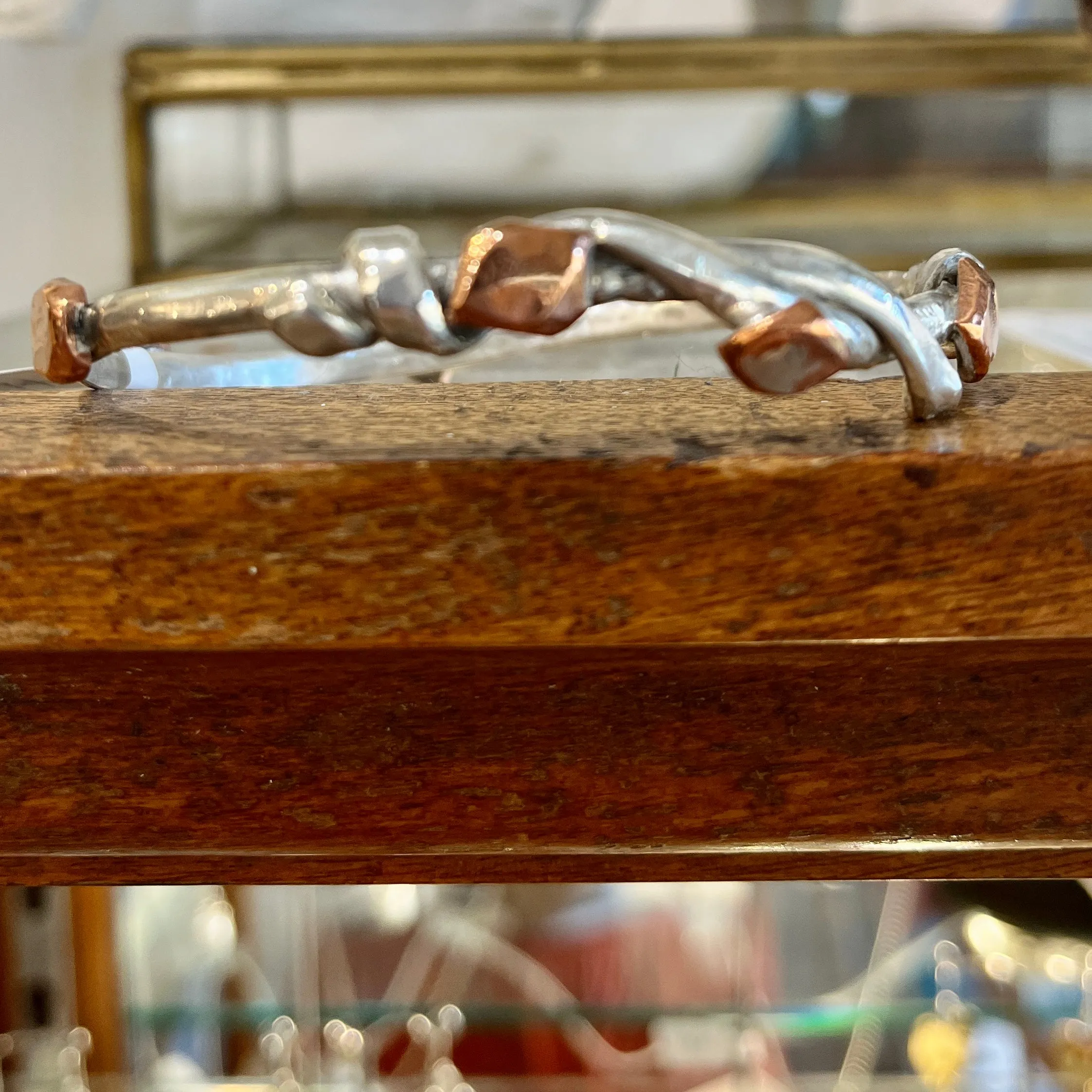 Copper spot bangle