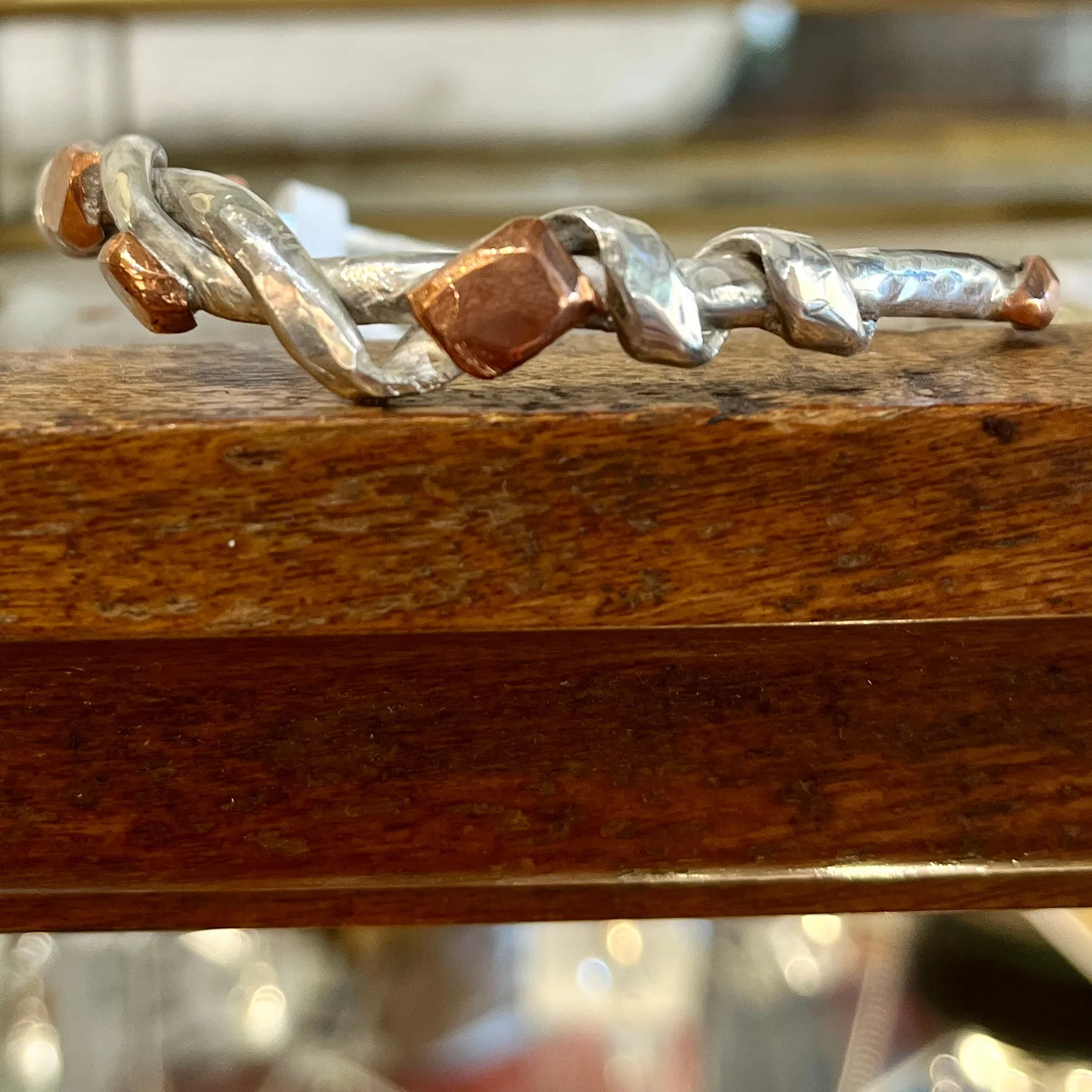 Copper spot bangle