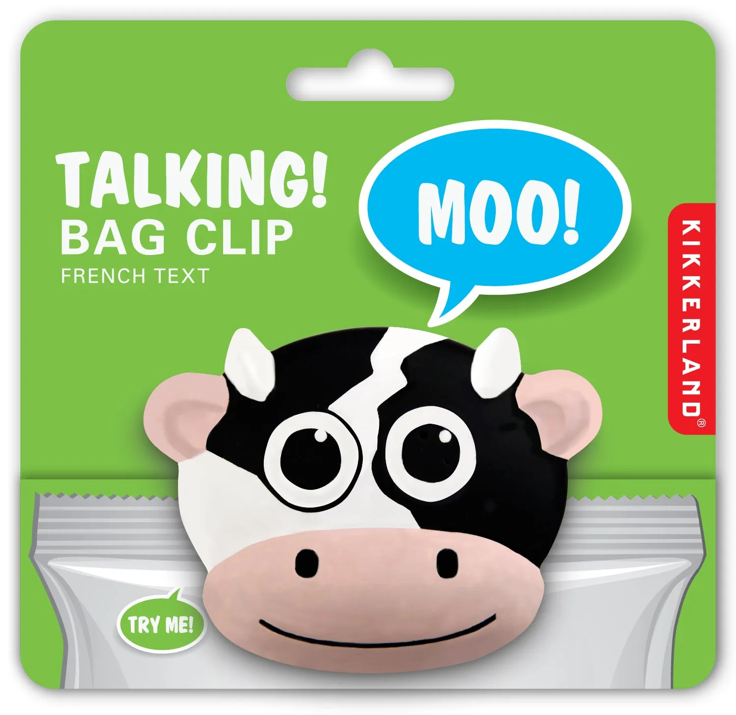 Cow Talking Bag Clip