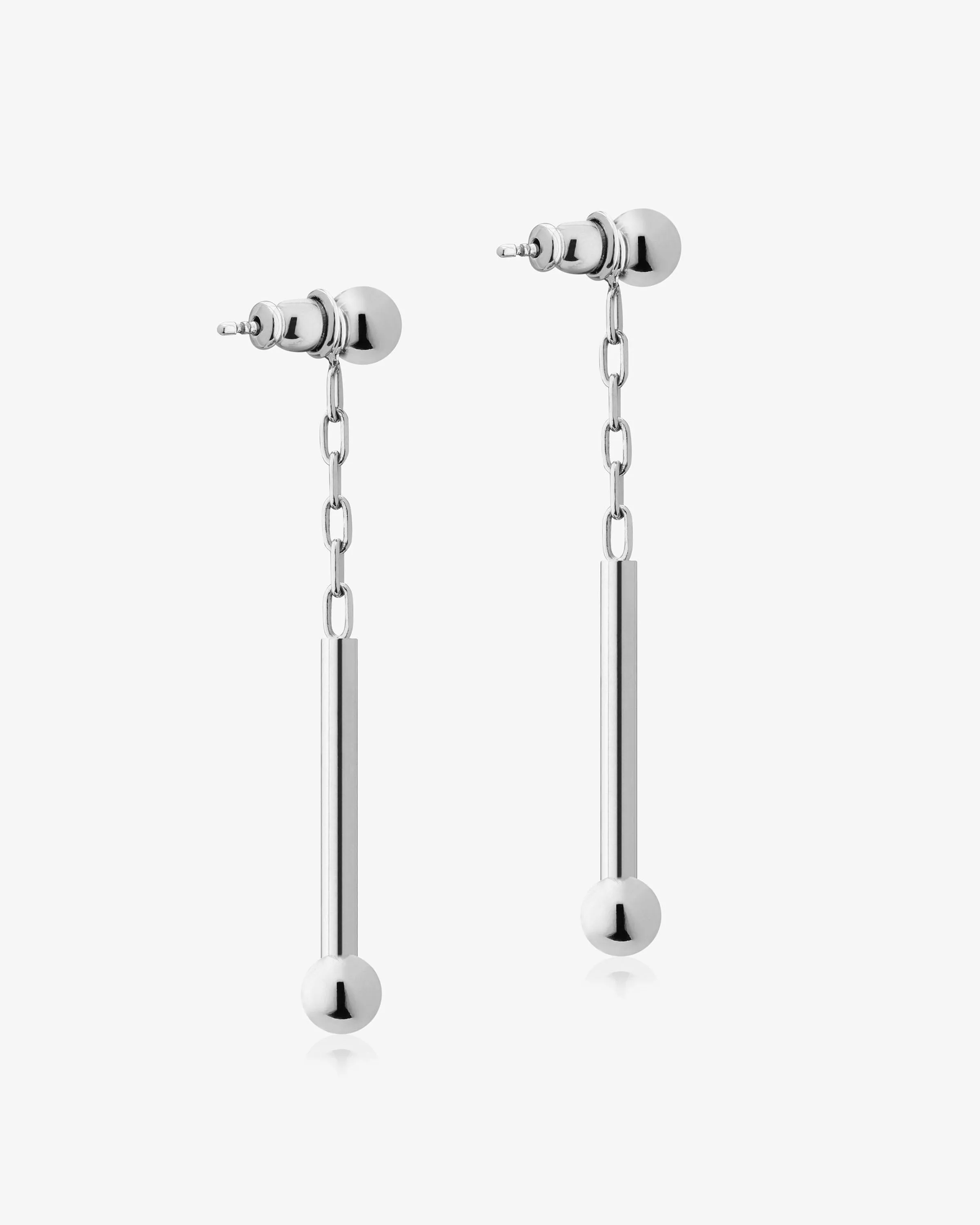 Crystal Music Drop Earrings - Silver