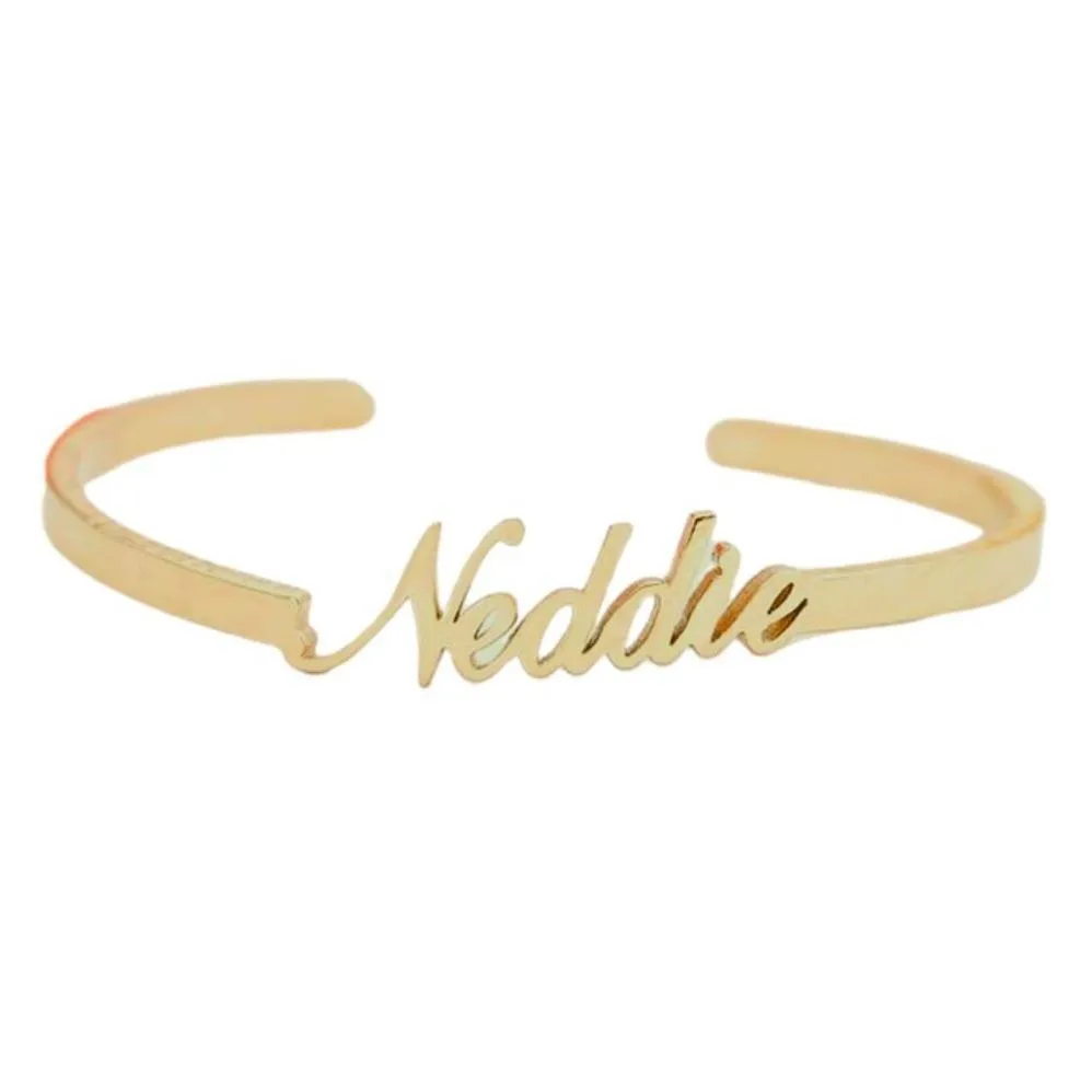 Custom Name Bangle Bracelet