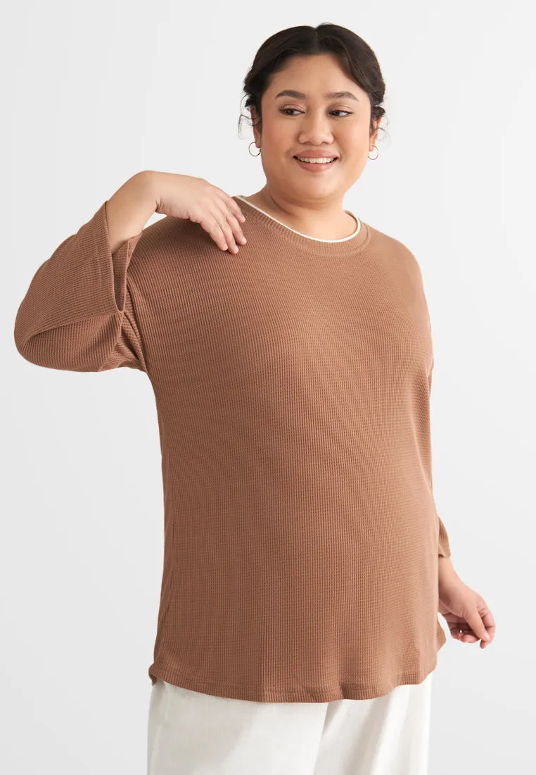 Dreena Drop Shoulder Waffle Tee