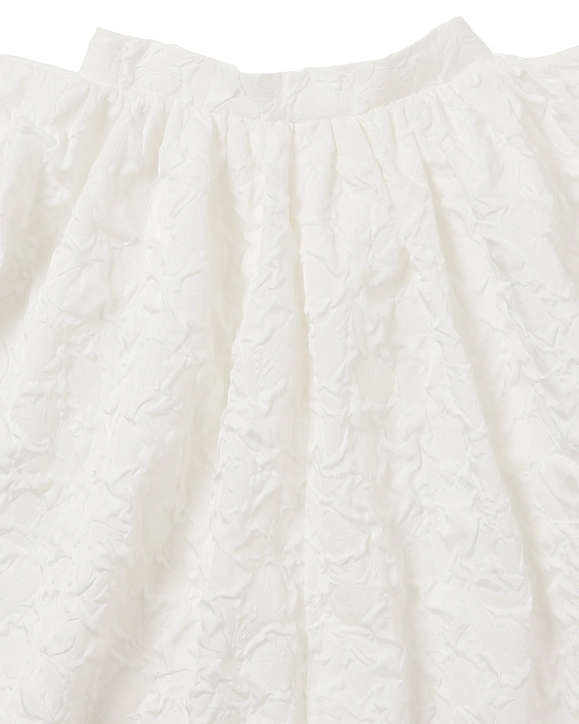 Ear curve volume skirt (White)