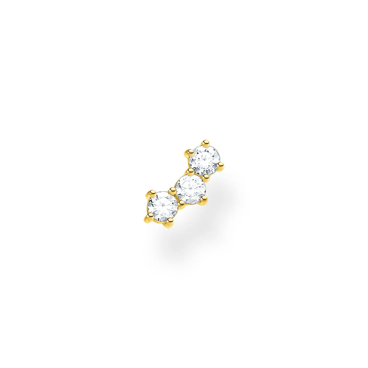 Ear Stud White Stones (Single)