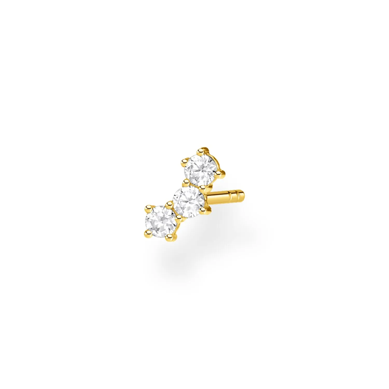 Ear Stud White Stones (Single)