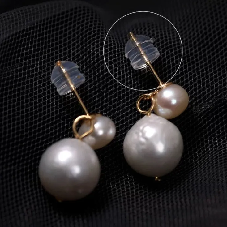 ELLE White Pearl Drop Earrings