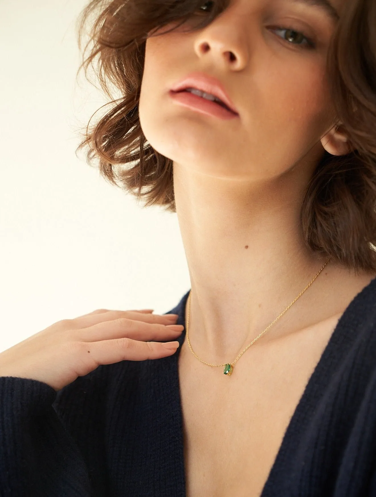 Emerald Solitaire Pendant