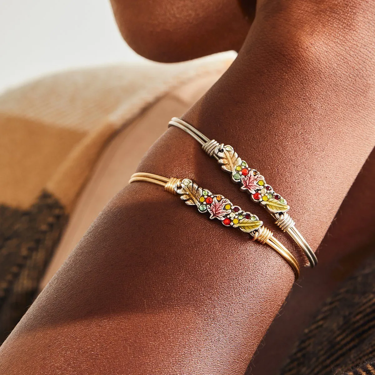 Fall Foliage Medley Bangle Bracelet