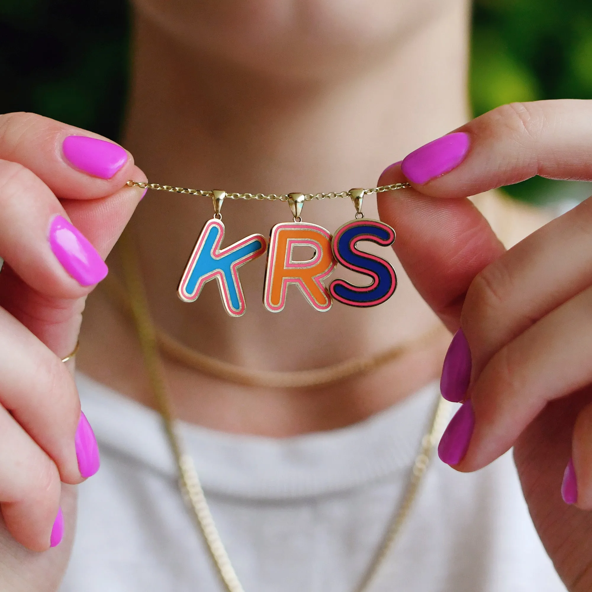 Fridge Magnet Initial Pendant