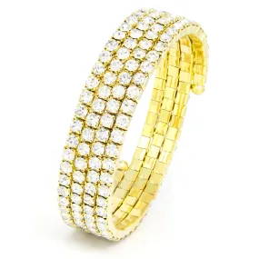 Gold diamante wrap around bangle