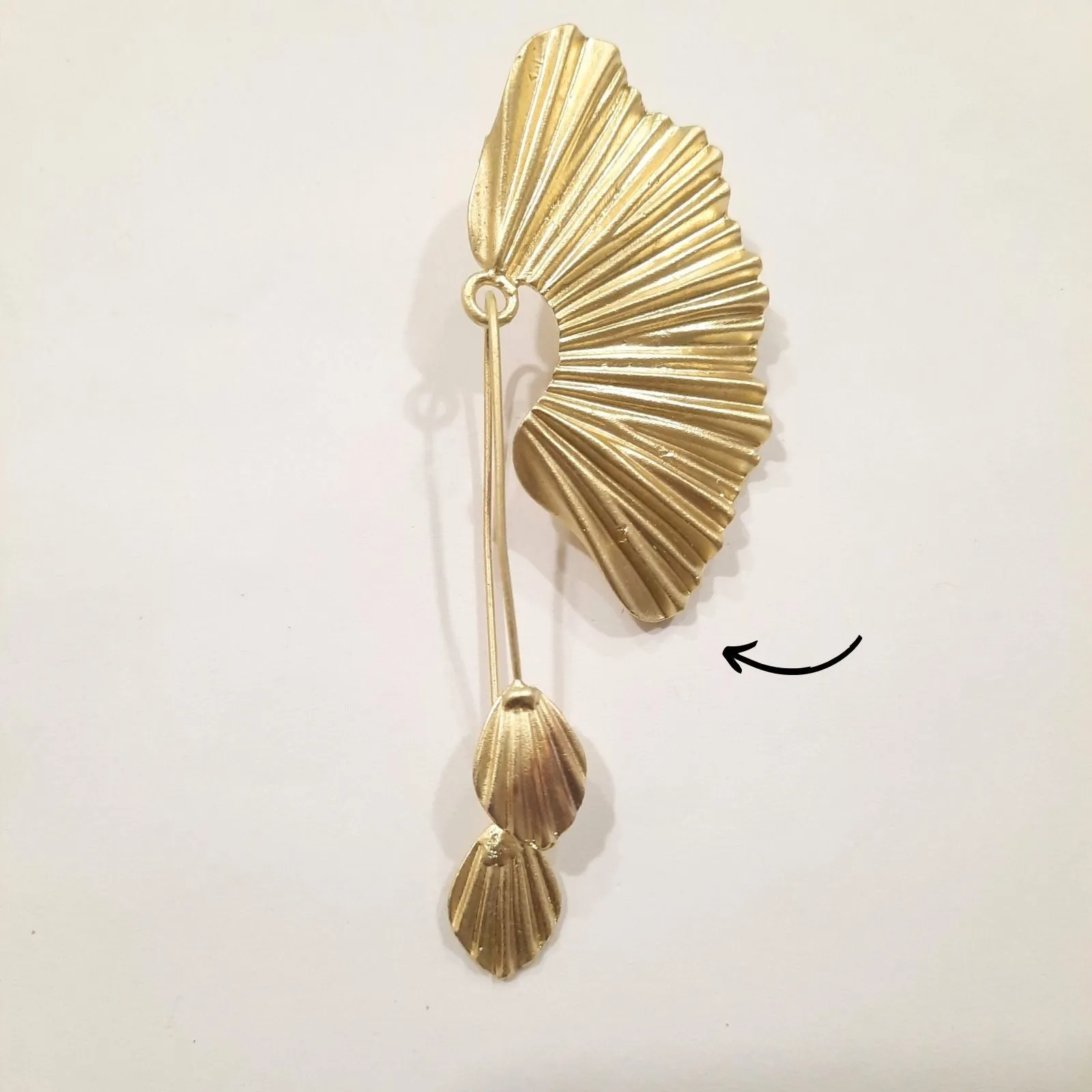 Gold Flair Drop Earring - Sample