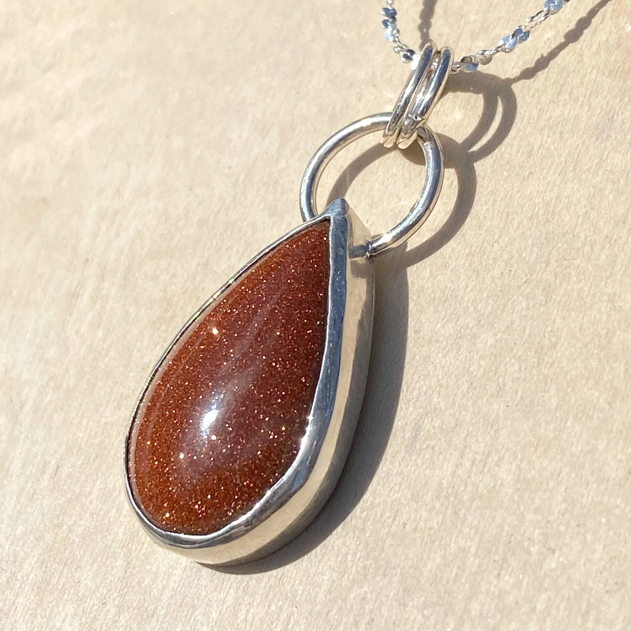 Goldstone Pendant Necklace