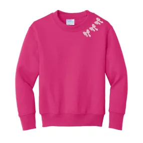 Kids Embroidered 'Bow Collar' Sweatshirt