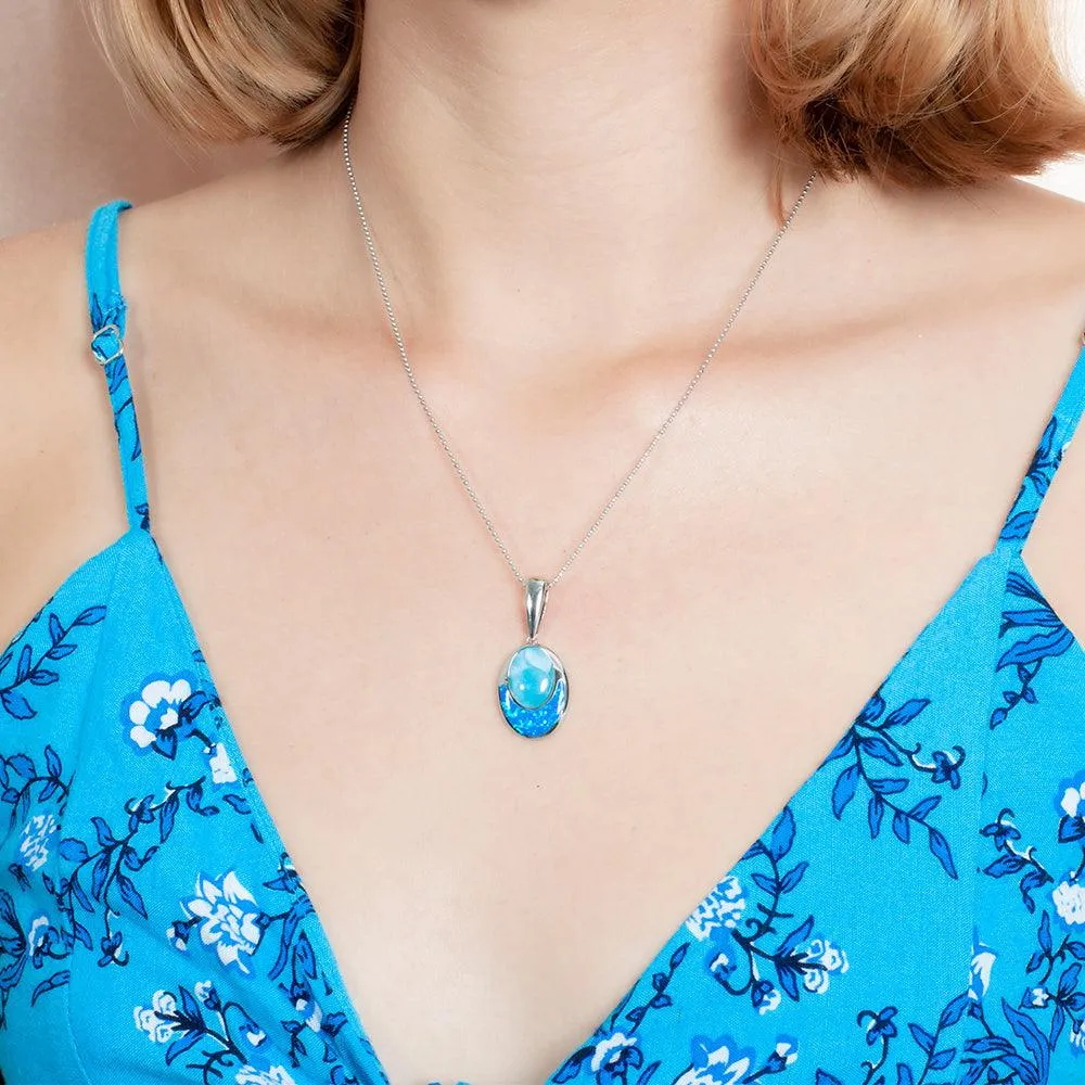 Larimar & Opal Moonrise Pendant