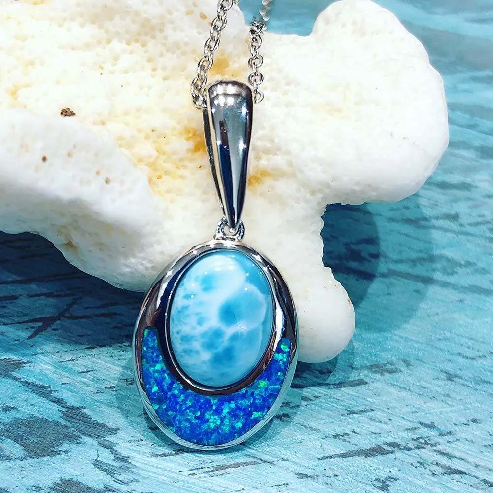 Larimar & Opal Moonrise Pendant