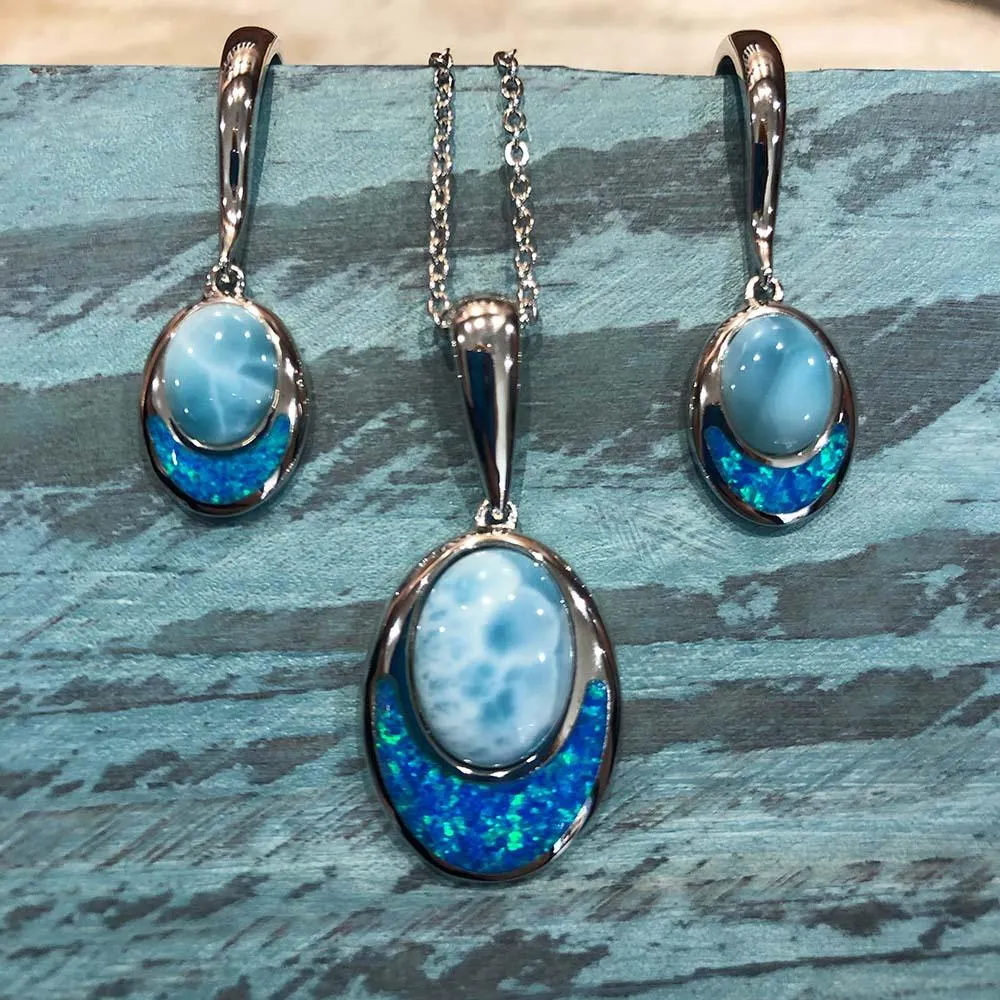 Larimar & Opal Moonrise Pendant