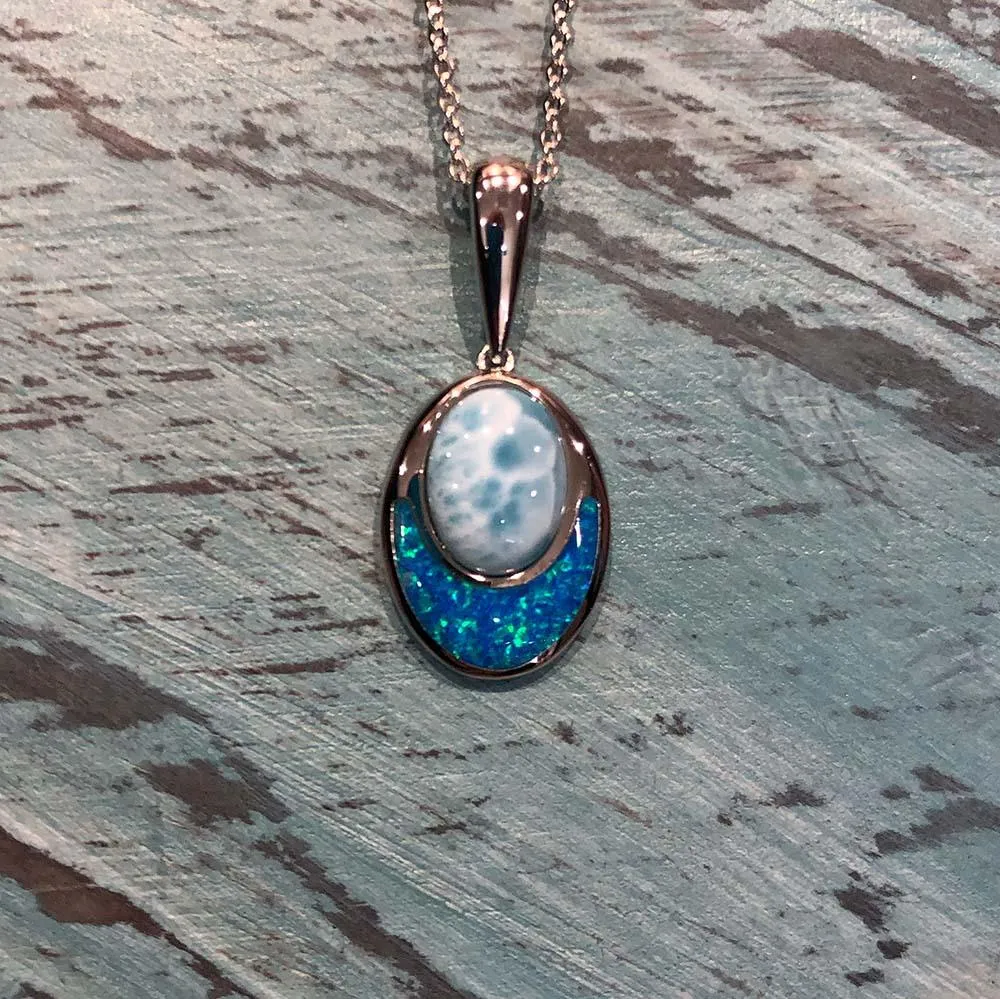 Larimar & Opal Moonrise Pendant