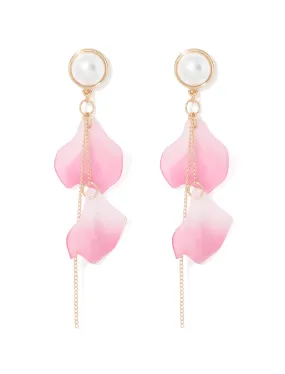 Lisa Petal Flower Drop Earrings